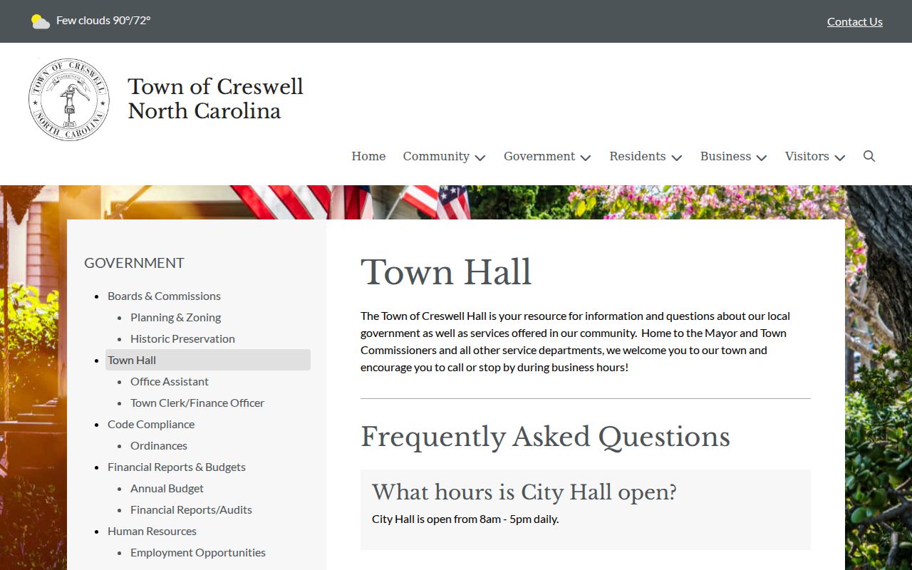 Creswell court docket Town Hall service information
