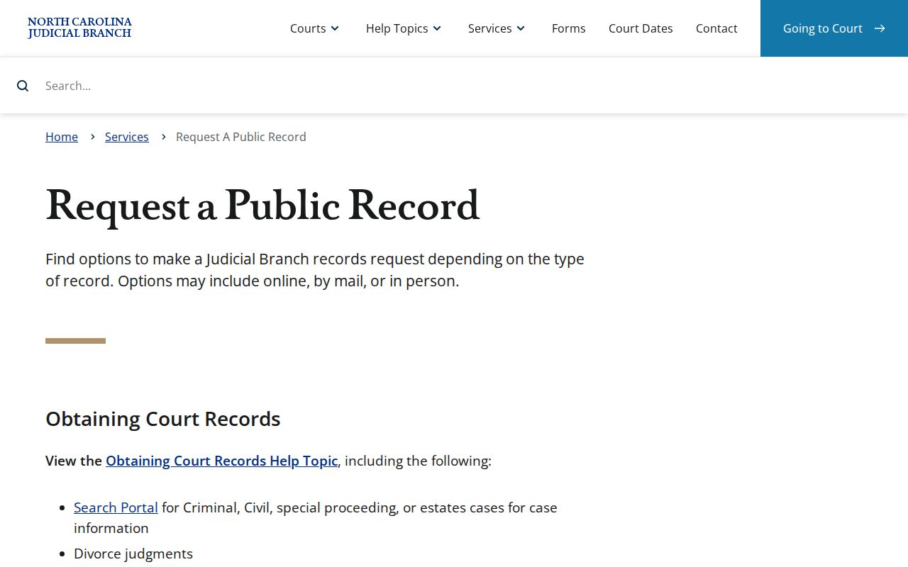 Washington County court docket Judicial Branch public records request routing