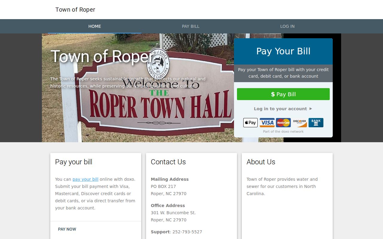 Roper court docket Town Hall and municipal service context