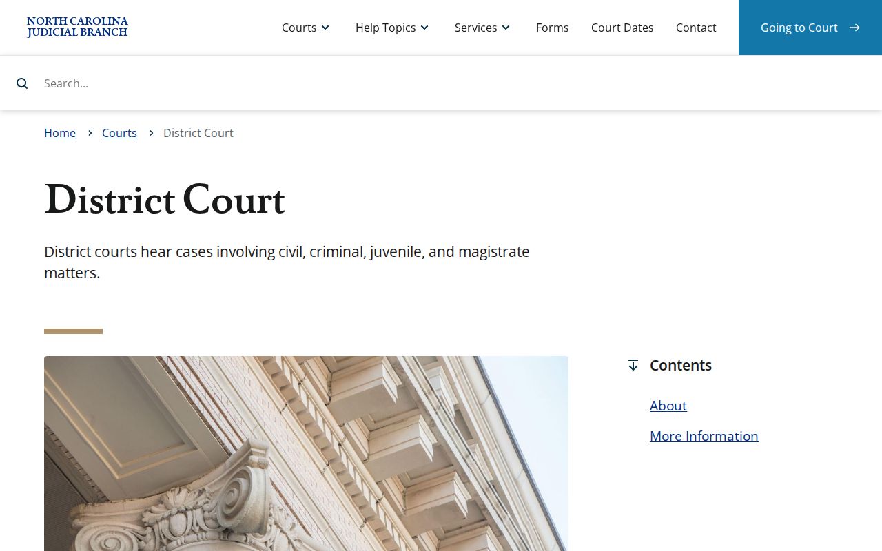 Washington County traffic tickets North Carolina District Court guidance